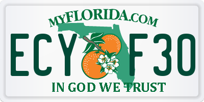 FL license plate ECYF30