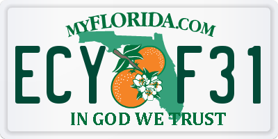 FL license plate ECYF31