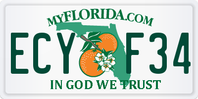 FL license plate ECYF34