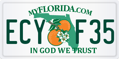 FL license plate ECYF35