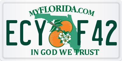 FL license plate ECYF42