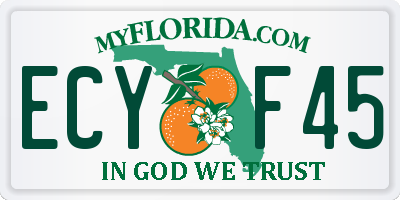 FL license plate ECYF45