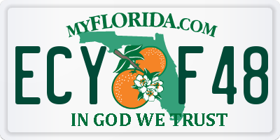 FL license plate ECYF48