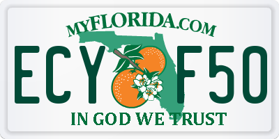 FL license plate ECYF50