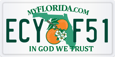 FL license plate ECYF51
