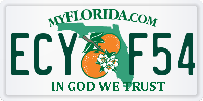 FL license plate ECYF54