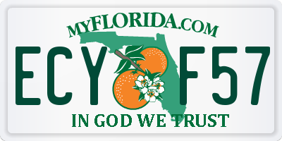 FL license plate ECYF57