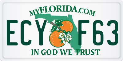 FL license plate ECYF63