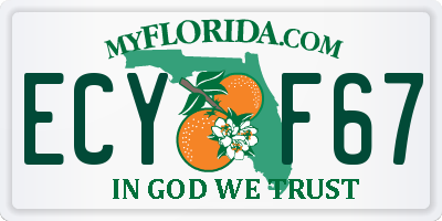 FL license plate ECYF67