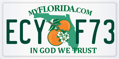 FL license plate ECYF73