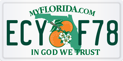 FL license plate ECYF78