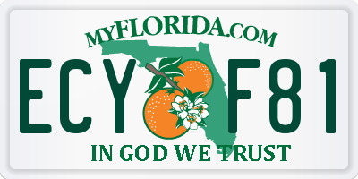 FL license plate ECYF81