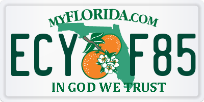 FL license plate ECYF85