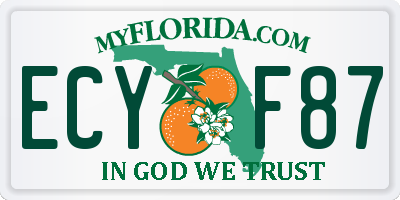 FL license plate ECYF87