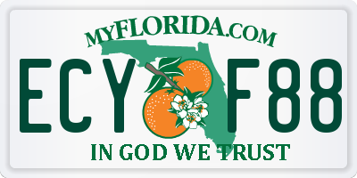 FL license plate ECYF88