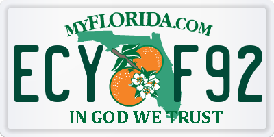 FL license plate ECYF92
