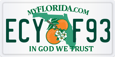 FL license plate ECYF93