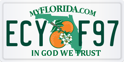 FL license plate ECYF97
