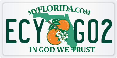 FL license plate ECYG02