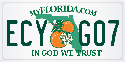 FL license plate ECYG07
