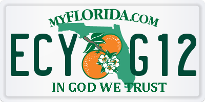 FL license plate ECYG12