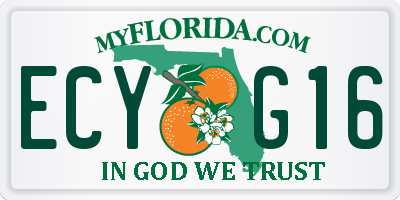 FL license plate ECYG16