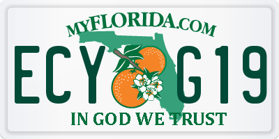 FL license plate ECYG19