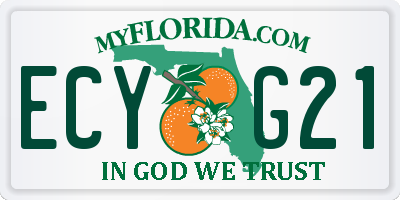 FL license plate ECYG21