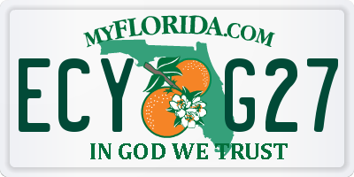 FL license plate ECYG27