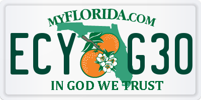 FL license plate ECYG30