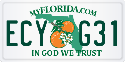 FL license plate ECYG31