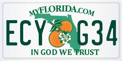 FL license plate ECYG34