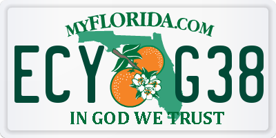 FL license plate ECYG38