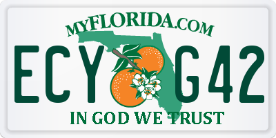 FL license plate ECYG42