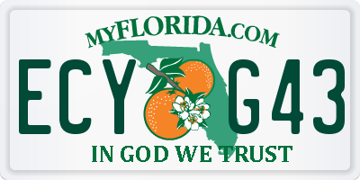 FL license plate ECYG43