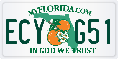 FL license plate ECYG51