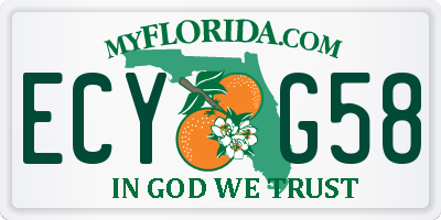 FL license plate ECYG58