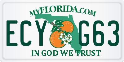 FL license plate ECYG63
