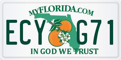 FL license plate ECYG71