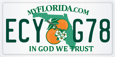 FL license plate ECYG78