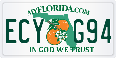 FL license plate ECYG94