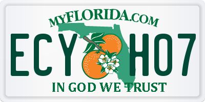FL license plate ECYH07