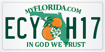FL license plate ECYH17