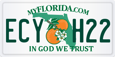 FL license plate ECYH22