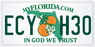 FL license plate ECYH30