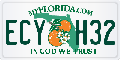 FL license plate ECYH32