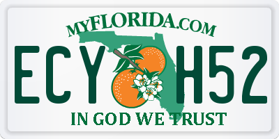 FL license plate ECYH52