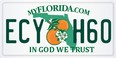 FL license plate ECYH60