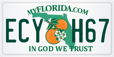 FL license plate ECYH67