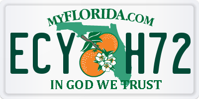 FL license plate ECYH72